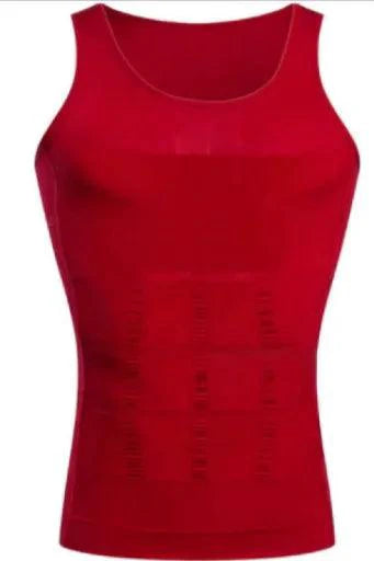 Men's MANDOTOS Contour Shaper Vest showing a close-up of the sleek, fitted design with adjustable straps and smooth fabric.