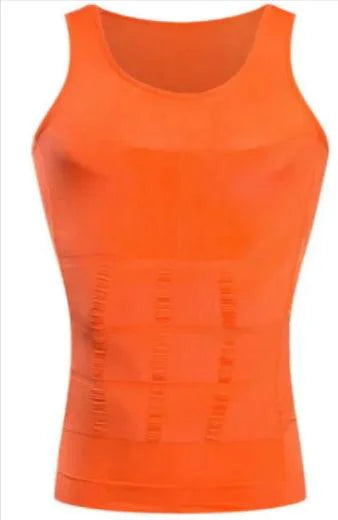 Mandotos men's contour shaper vest shown on a mannequin, designed to enhance body shape and provide a smooth fit.