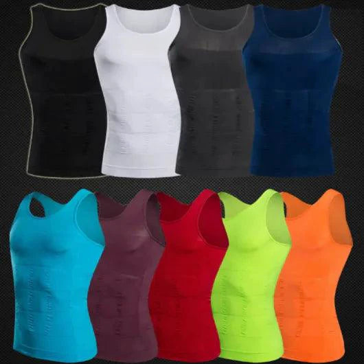 Men's contour shaper vest by MANDOTOS, featuring a snug fit and supportive design for a streamlined silhouette.