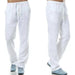 Men's cotton linen pants by MANDOTOS, featuring a relaxed fit and neutral color, perfect for casual and summer wear.