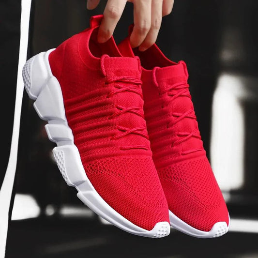 Men's cushioned running shoes by MANDOTOS with breathable mesh uppers and supportive soles for comfort and performance.