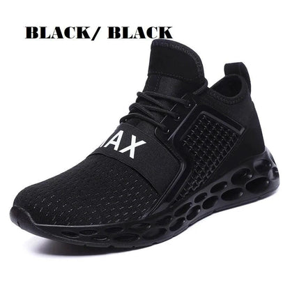 Mandotos men's cushioned running shoes with breathable mesh upper and supportive sole, designed for comfort and performance during runs.