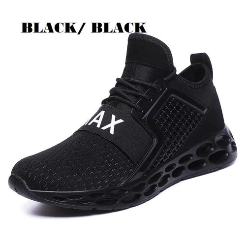 Mandotos men's cushioned running shoes with breathable mesh upper and supportive sole, designed for comfort and performance during runs.