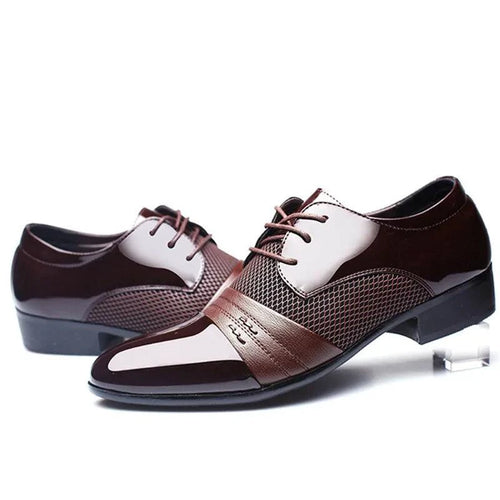 Men's formal shoes by MANDOTOS, stylish black leather dress shoes with sleek design and polished finish.