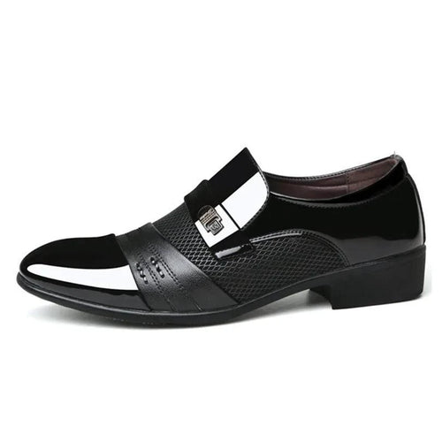 Men's black formal shoes by MANDOTOS, stylish leather dress shoes with sleek design and polished finish for elegant occasions.