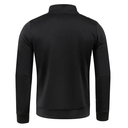 Men's half zipper turtleneck sweatshirt by MANDOTOS, cozy and stylish for fall, shown in a neutral color with a relaxed fit.