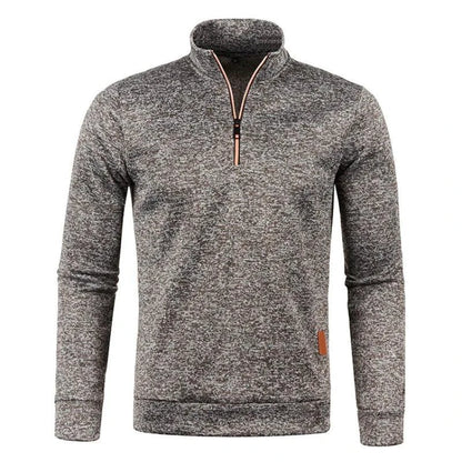 Men's MANDOTOS half-zip turtleneck sweatshirt, cozy and stylish for fall, featuring a half zipper and comfortable fit.