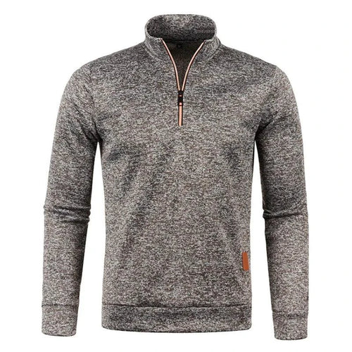 Men's MANDOTOS half-zip turtleneck sweatshirt, cozy and stylish for fall, featuring a half zipper and comfortable fit.