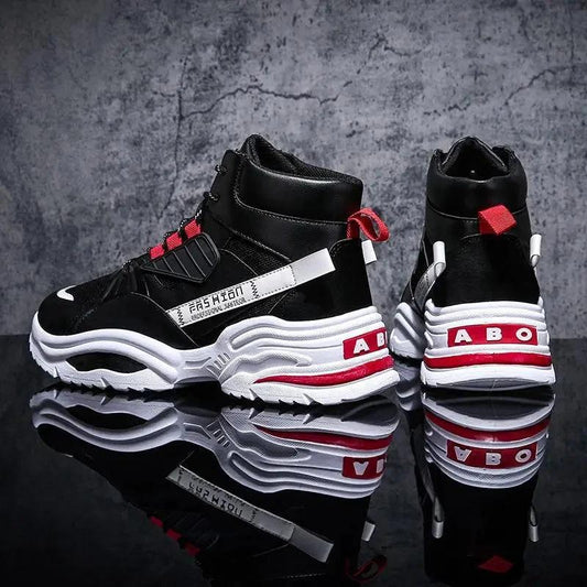 Mandotos men's high-top shoes in Korean style, autumn footwear with stylish design and comfortable fit.