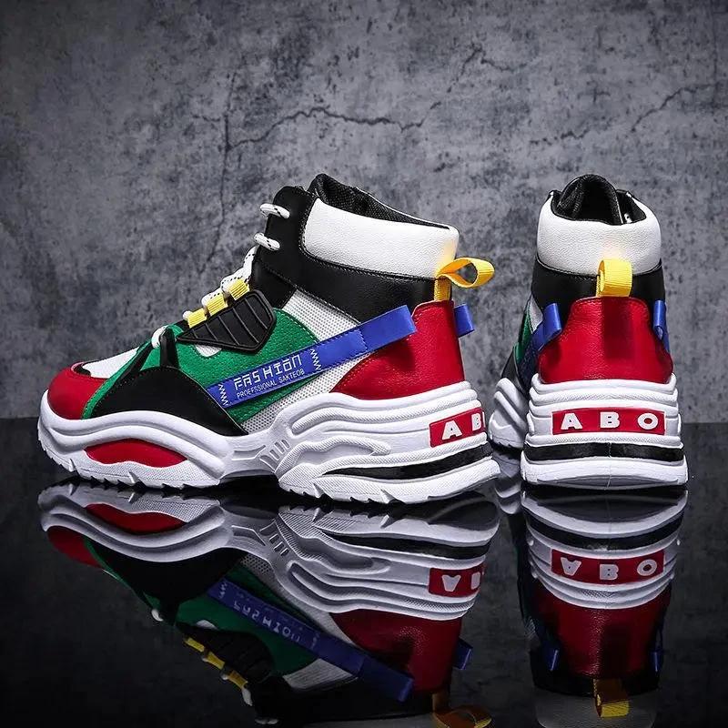 Mandotos men's high-top shoes with Korean style design, suitable for autumn, featuring a stylish and comfortable footwear look.