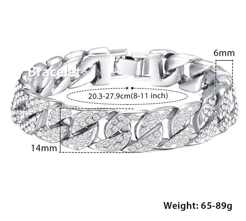 Men's gold chain bracelet by MANDOTOS featuring a sleek and luxurious design with polished links.