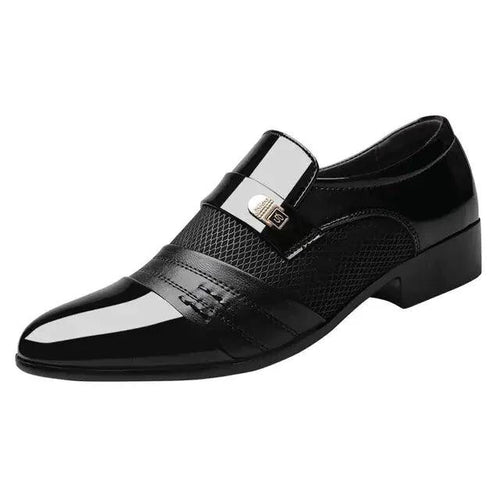 Men's luxury leather loafers by MANDOTOS, featuring sleek design and polished finish, perfect for stylish formal or casual wear.
