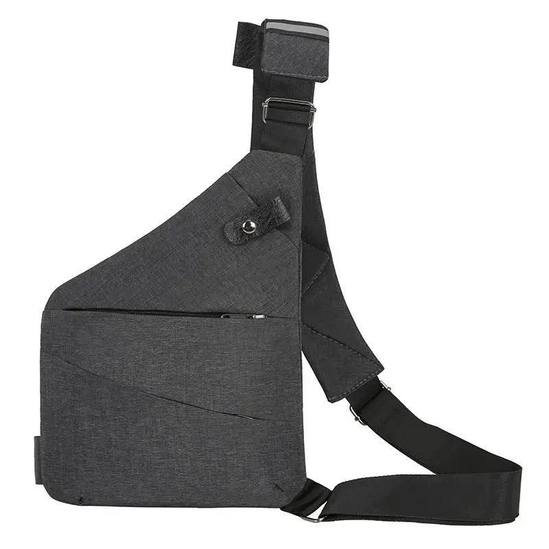 Mandotos men's multifunctional shoulder bag with sports chest pack design, featuring multiple compartments and adjustable straps.