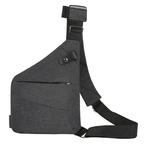 Mandotos men's multifunctional shoulder bag with sports chest pack design, featuring multiple compartments and adjustable straps.