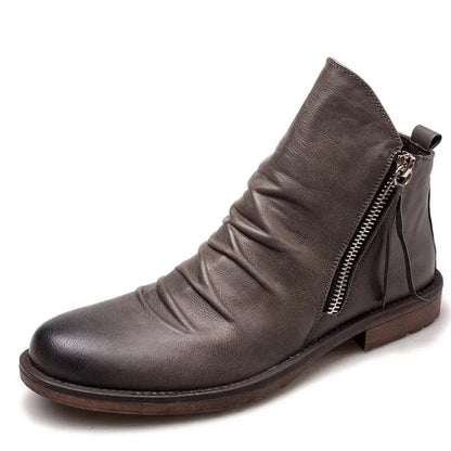 Men's premium leather Martin boots by MANDOTOS featuring classic design and sturdy construction.
