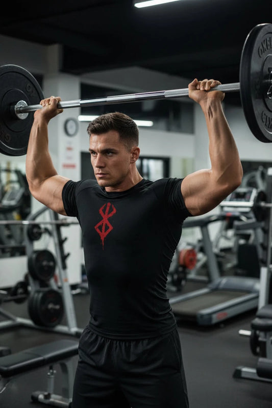 Mandotos men's short sleeve compression rash guard shirt with colorful print, quick-dry fabric, ideal for gym workouts and athletic activities.