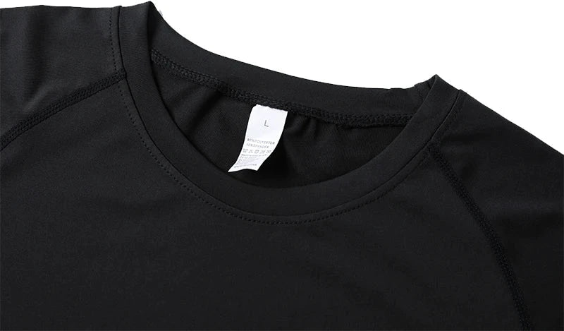 Mandotos men's short sleeve compression rash guard shirt, quick-dry athletic top designed for gym workouts and active summer wear.