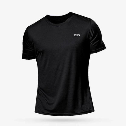 Men's MANDOTOS quick dry compression fitness T-shirt, lightweight athletic shirt designed for active wear and moisture-wicking comfort.