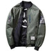 Men's reversible flight jacket by MANDOTOS, suitable for autumn and winter, showing both outer and inner fabric details.