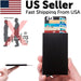 Men's RFID slim carbon fiber money clip and card holder by MANDOTOS, compact and sleek for secure cash and card storage.
