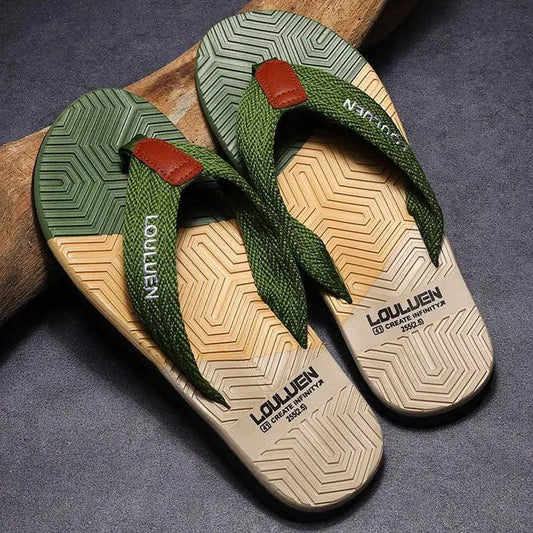 Men's elegant comfort sandal from MANDOTOS with sleek design and cushioned straps, perfect for casual summer wear.