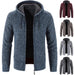 Men's stylish fleece cardigan jacket by MANDOTOS, featuring a cozy design with a front zipper and ribbed cuffs.