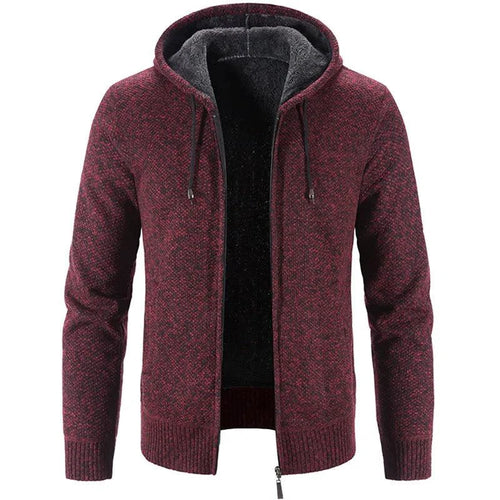 Men's stylish fleece cardigan jacket by MANDOTOS featuring a cozy design and button closure, perfect for casual wear.