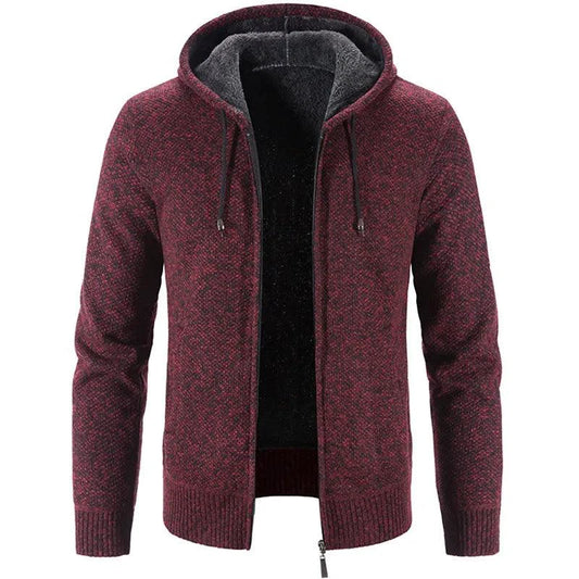 Men's stylish fleece cardigan jacket by MANDOTOS featuring a cozy design and button closure, perfect for casual wear.