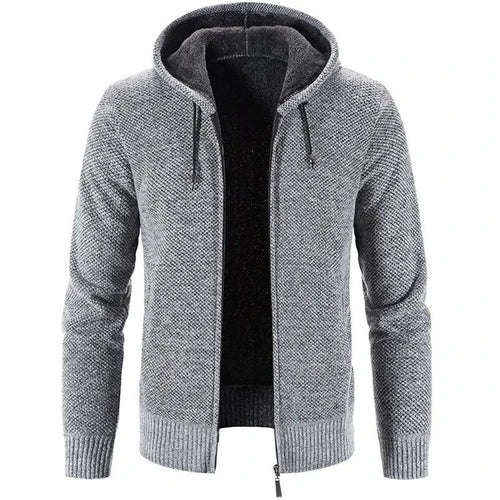 Men's stylish fleece cardigan jacket by MANDOTOS, featuring a cozy design and button closure, ideal for casual wear.
