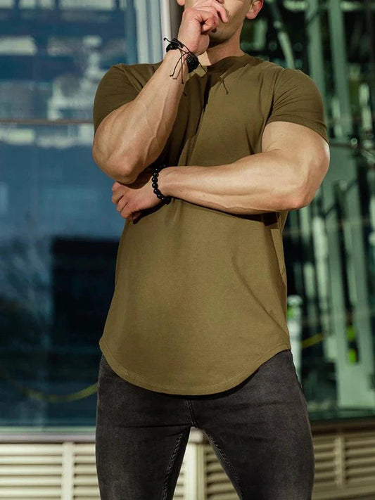 Mandotos men's summer muscle T-shirt for gym workouts, sleeveless athletic top with breathable fabric and muscle fit design.