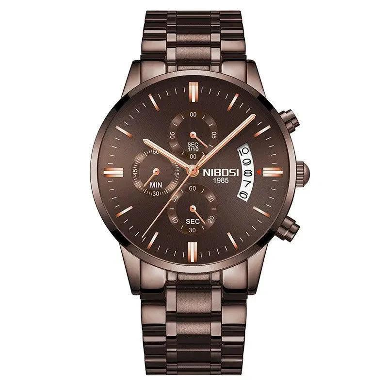 Mandotos men's stylish wristwatch with a sleek design, silver dial, and stainless steel band from the Stylish Timepiece Collection.