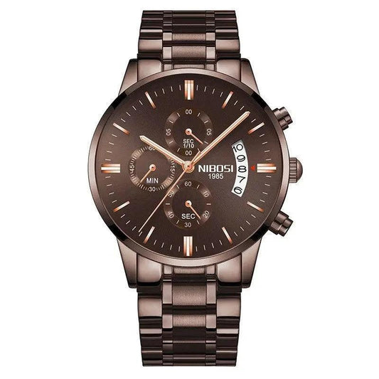 Mandotos men's stylish wristwatch with a sleek design, silver dial, and stainless steel band from the Stylish Timepiece Collection.