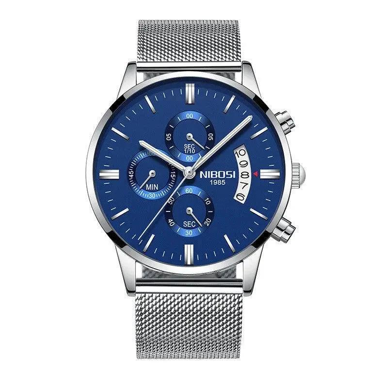 Mandotos men's stylish watch from the collection with a round dial, leather strap, and modern design.