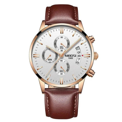 Mandotos men's stylish watch with a sleek black dial and silver band, part of the Stylish Timepiece Collection.