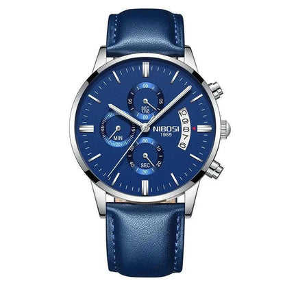 Men's stylish MANDOTOS watch with a classic design, featuring a round dial and leather strap for a sophisticated look.