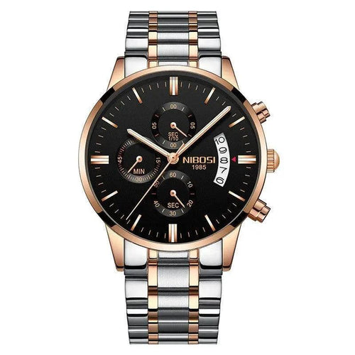 Mandotos men's stylish watch with a sleek design, silver dial, and leather strap from the Stylish Timepiece Collection.