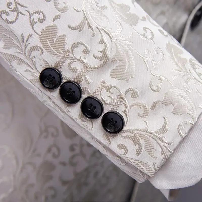 Men's wedding suit set by MANDOTOS, formal dress suit with jacket, trousers, and vest, suitable for special occasions