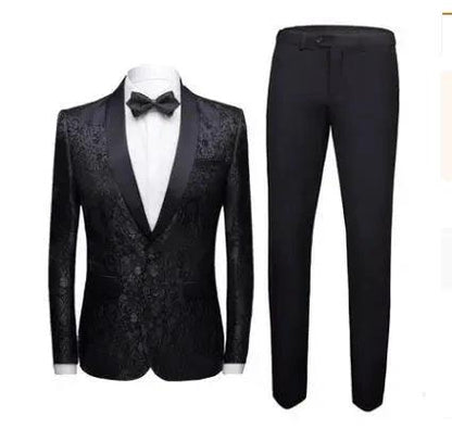 Mandotos men's wedding suit set featuring a formal dress suit with jacket, shirt, and trousers for special occasions.