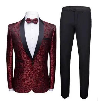 Men's wedding suit set by MANDOTOS, formal dress suit with jacket and trousers, ideal for weddings and special occasions.