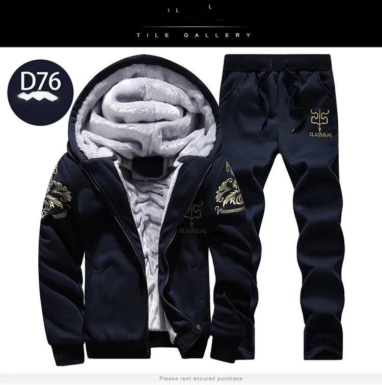 Mandotos men's winter sports set featuring a stylish, warm 2-piece outdoor adventure ensemble with jacket and pants.