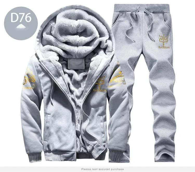 Mandotos men's winter sports set featuring a stylish, warm 2-piece ensemble ideal for outdoor winter adventures.