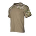 Mandotos men's camouflage tactical combat shirt with breathable fabric, suitable for hunting, outdoor activities, and workouts.