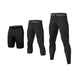 Mandotos men's compression pants in black, featuring sleek athletic design and breathable fabric for running and workout activities.