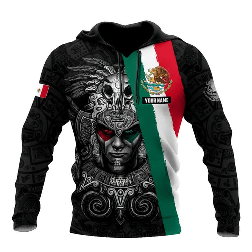Mandotos Mexico 3D eagle print pullover hoodie in soft corduroy fabric, featuring a bold eagle graphic on the front.