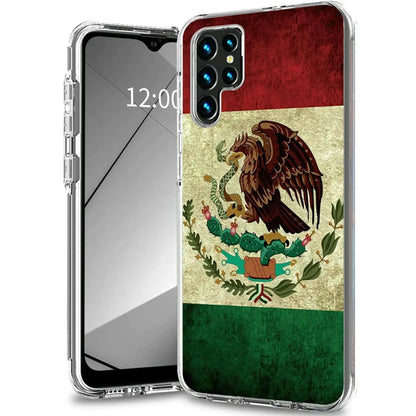 Mandotos Mexico flag S23 Ultra hybrid phone case with durable protection and vibrant flag design.