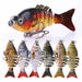 Mandotos Mini Multi-Jointed Swimbait Fishing Lure, realistic fish design with multiple joints for lifelike swimming motion