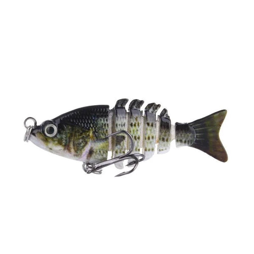 Mandotos Mini Multi-Jointed Swimbait Fishing Lure showing its realistic fish design and multiple joints for lifelike swimming motion.