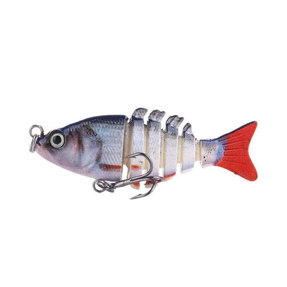 Mandotos mini multi-jointed swimbait fishing lure showing realistic swimming action and detailed fish-like design.