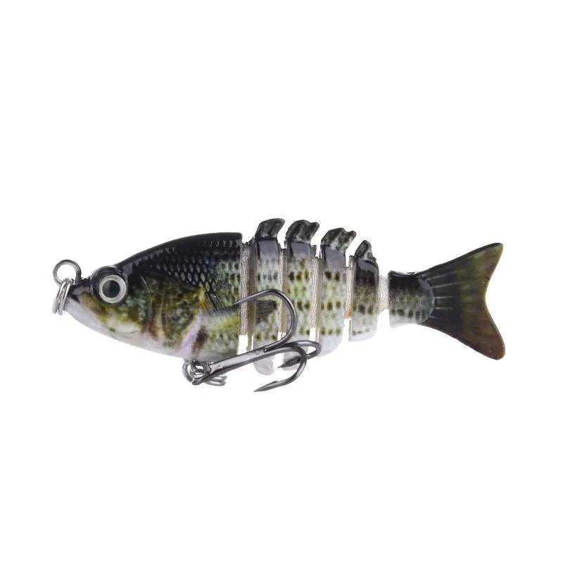 Mandotos Mini Multi-Jointed Swimbait fishing lure showing realistic fish design and multiple jointed sections for smooth swimming motion.