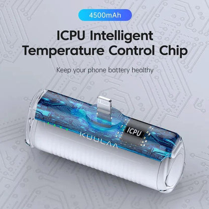 Mandotos Mini Power Bank 4500mAh portable charger with compact design and USB port for on-the-go device charging.